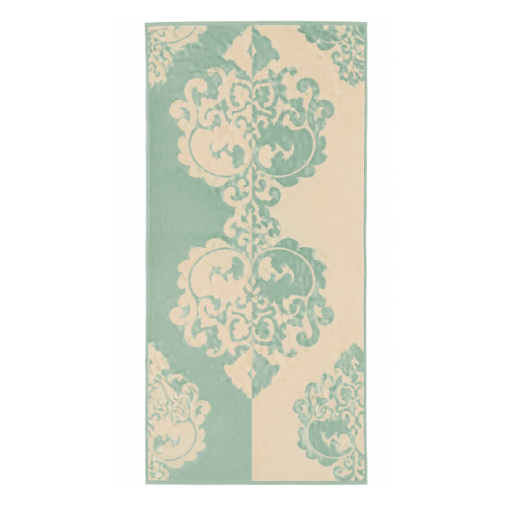 Alpha 55 Serviette de Plage Velour Eucalyptus Élégante