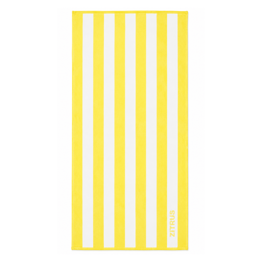 Alpha 55 Serviette de Plage Velour Jaune Élégante