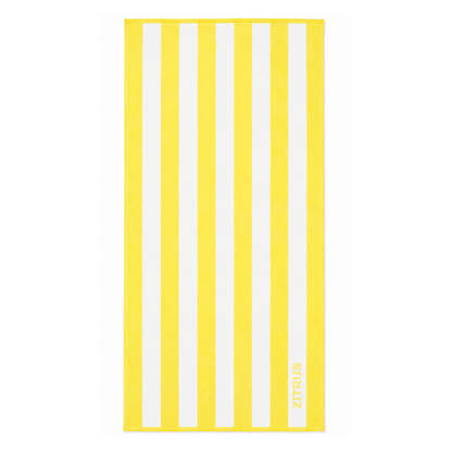Alpha 55 Serviette de Plage Velour Jaune Élégante