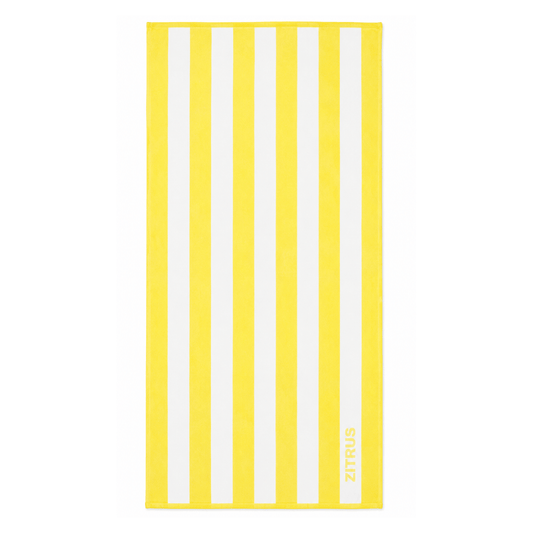 Alpha 55 Serviette de Plage Velour Jaune Élégante