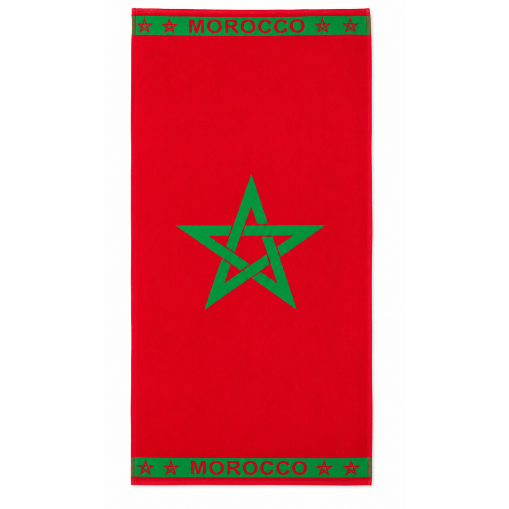 Alpha 55 Serviette de Plage Velour Maroc Élégante