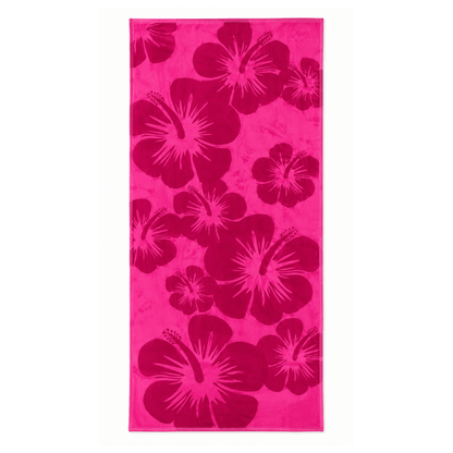 Alpha 55 Serviette de Plage Velour Rose Élégante
