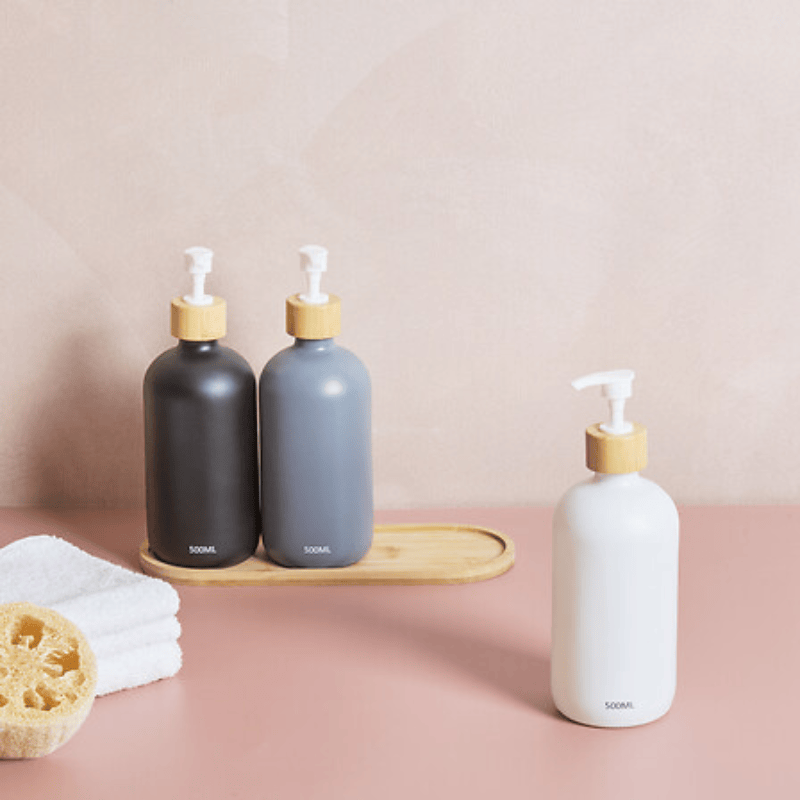 Alpha 55 Set 3 Distributeurs Savon avec Plateau Salle de Bain