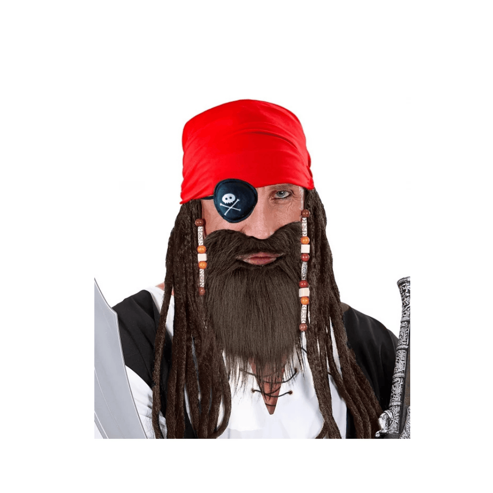 Alpha 55 Set 3 Pièces Pirate Bandana Cache Œil et Barbe