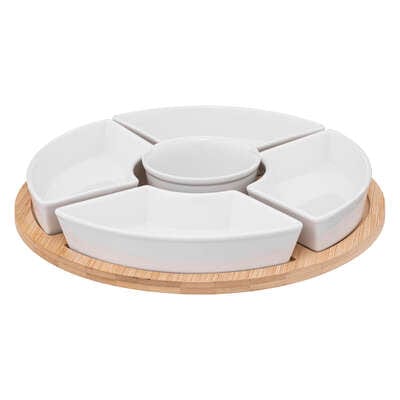 Set apéritif 6 pièces bambou white