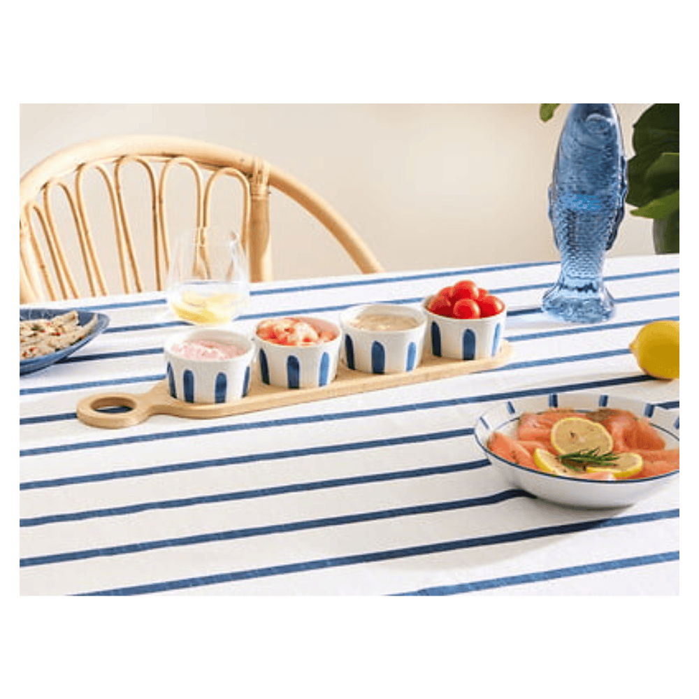 Alpha 55 Set apéritif Oceania 5 pièces plateau en bambou