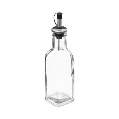 Alpha 55 Set Bouteille Huile Vinaigre Sel & Poivre avec Support Noir