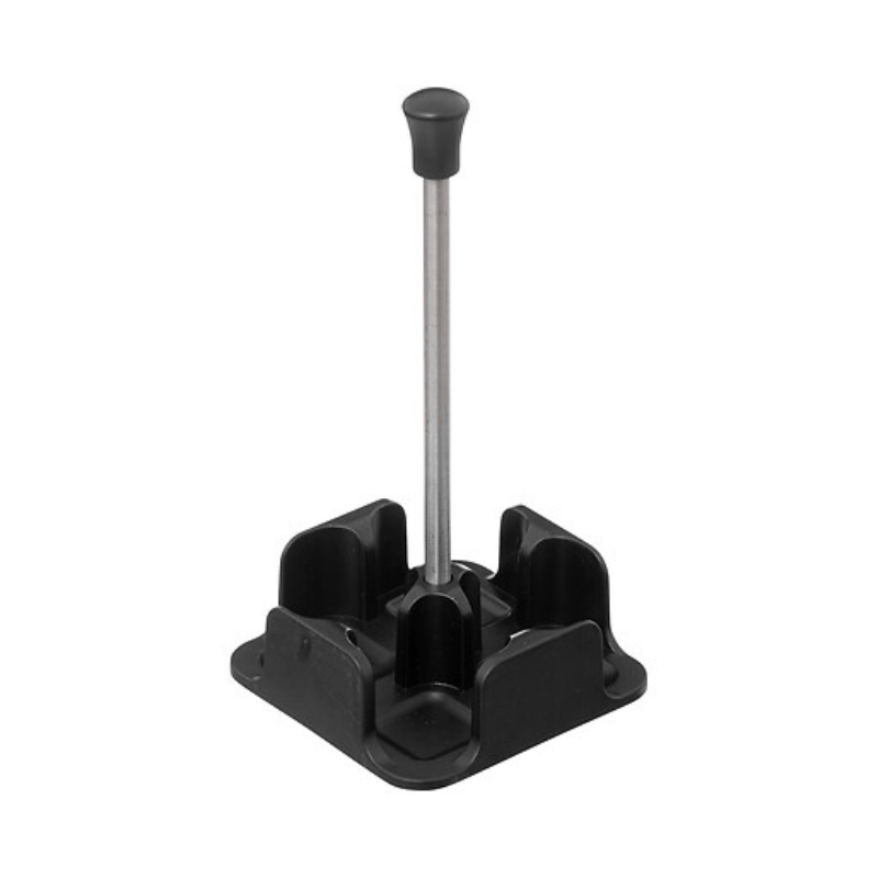 Alpha 55 Set Bouteille Huile Vinaigre Sel & Poivre avec Support Noir
