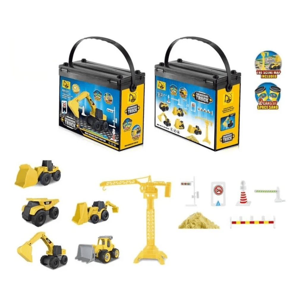 Alpha 55 Set d'engins chantier x5 avec accessoires