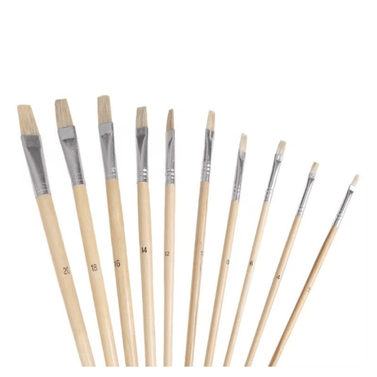 Alpha 55 Set de 10 Brosses de Peinture Longues