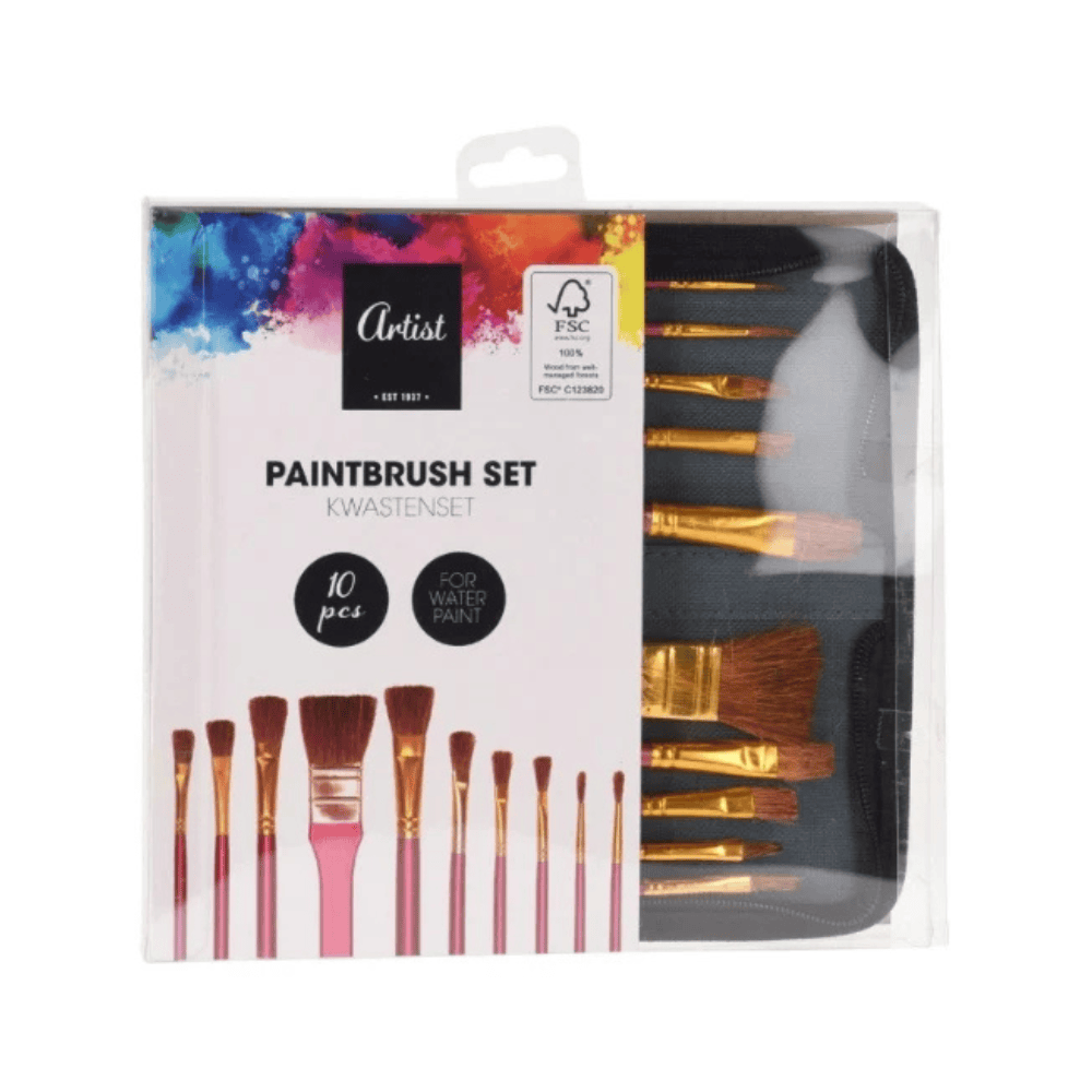 Alpha 55 Set de 10 Pinceaux Aquarelle Artist avec Étui