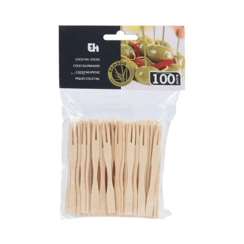 Alpha 55 Set de 100 Piques à Cocktail en Bambou – Naturels & Pratiques