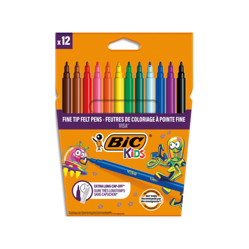 Alpha 55 Set de 12 BIC Kids Feutres Visa