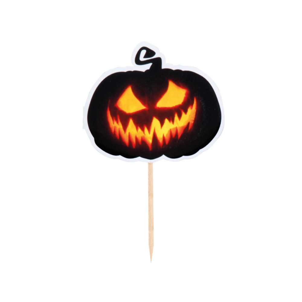 Alpha 55 Set de 12 Piques Cocktail Citrouille Halloween