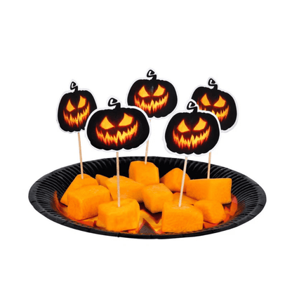 Alpha 55 Set de 12 Piques Cocktail Citrouille Halloween