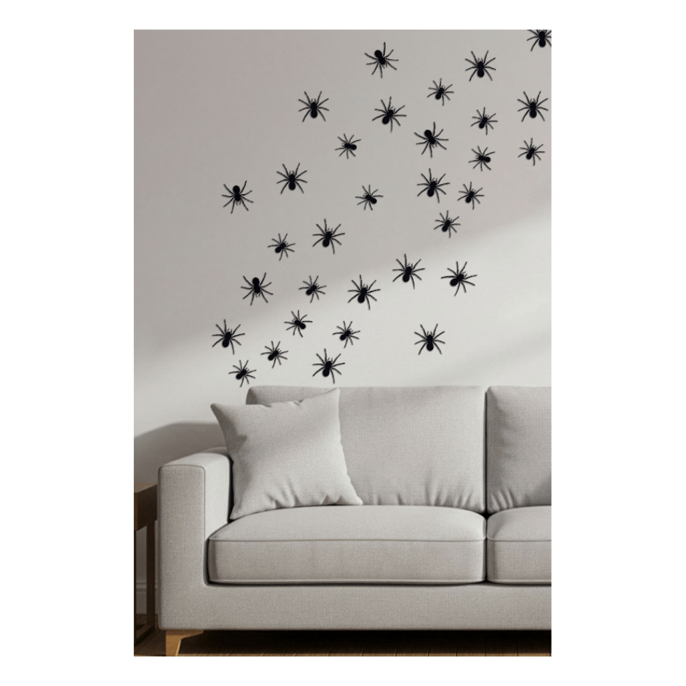 Alpha 55 Set de 12 Stickers Araignée 10 cm – Décoration Halloween