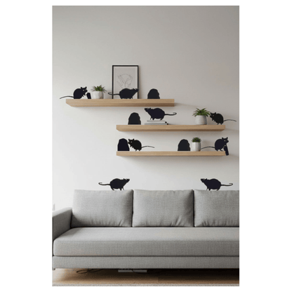 Alpha 55 Set de 12 Stickers Souris 24 cm – Décoration Halloween