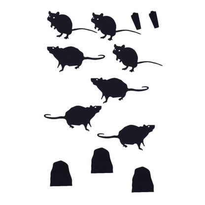Alpha 55 Set de 12 Stickers Souris 24 cm – Décoration Halloween