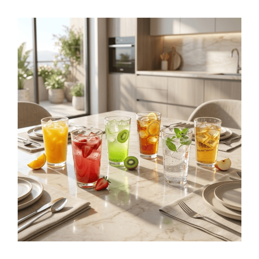 Alpha 55 Set de 12 verres à Thé Élégants et Pratiques