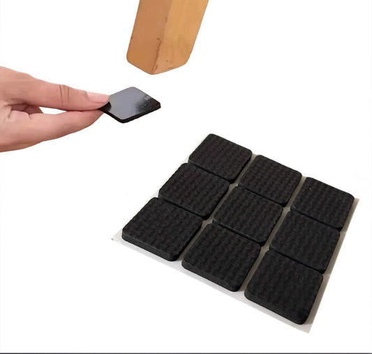 Alpha 55 Set de 18 patins feutre noirs protection sol