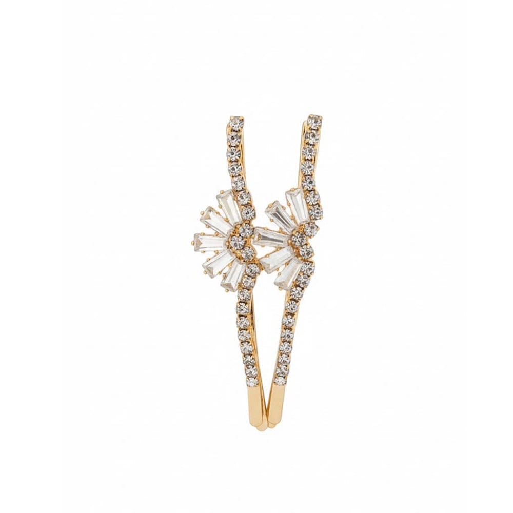 Alpha 55 Set de 2 barrettes strass couronne – Élégance royale