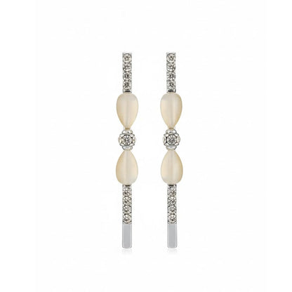 Alpha 55 Set de 2 barrettes strass nacre – Élégance douce