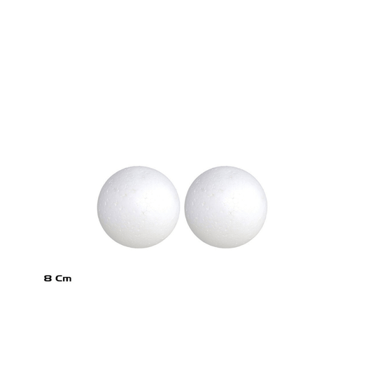 Alpha 55 Set de 2 Boules en polystyrène - couleur blanc