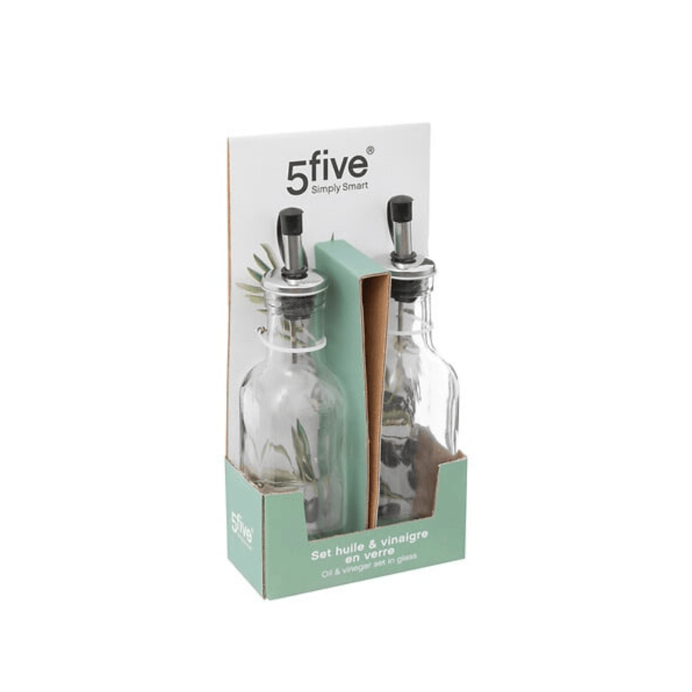 Alpha 55 Set de 2 bouteilles huile et vinaigre 0,16L verre