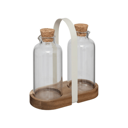 Alpha 55 Set de 2 bouteilles huile vinaigre Harmony acacia
