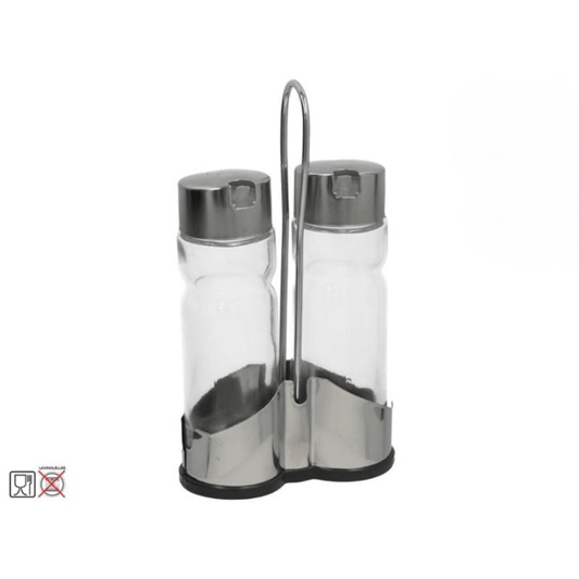Alpha 55 Set de 2 condiments de table en verre