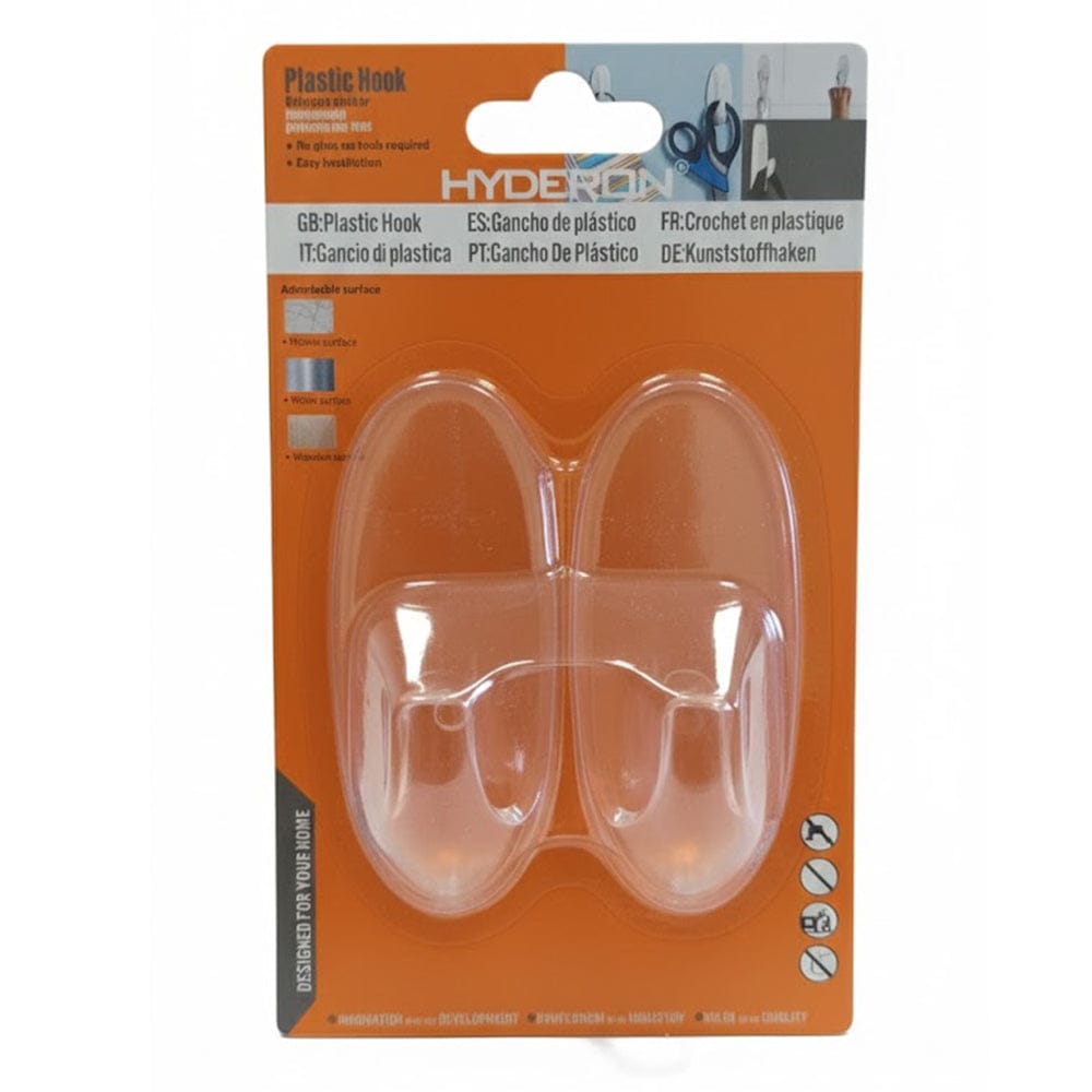 Alpha 55 Set de 2 crochets adhésifs transparents