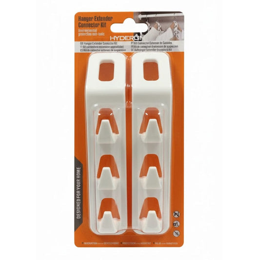 Alpha 55 Set de 2 crochets extension cintre plastique blanc