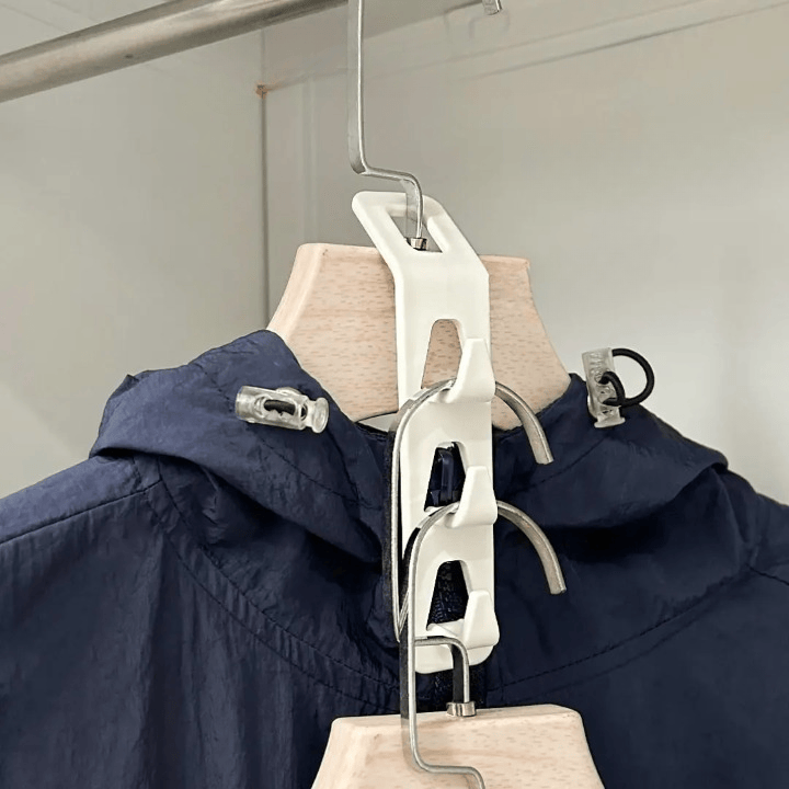 Alpha 55 Set de 2 crochets extension cintre plastique blanc