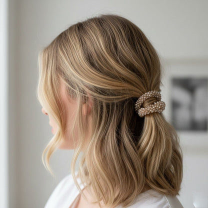 Alpha 55 Set de 2 élastiques perles – Accessoire cheveux élégant