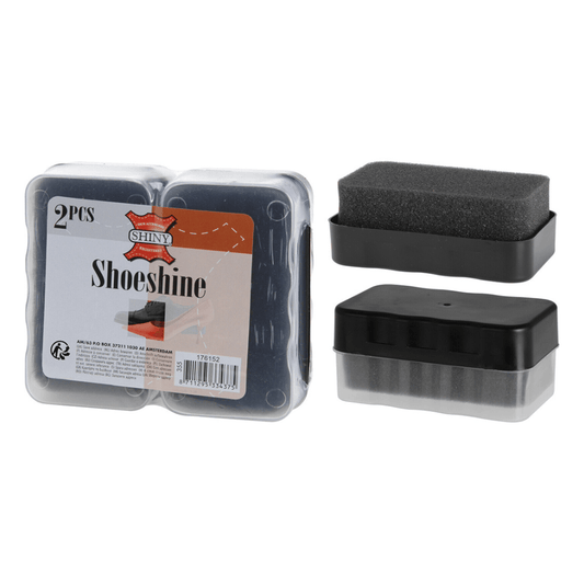 Alpha 55 Set de 2 éponges cirage chaussures noir