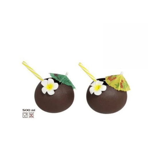 Alpha 55 Set de 2 Gobelets avec Paille Coco 500 ml