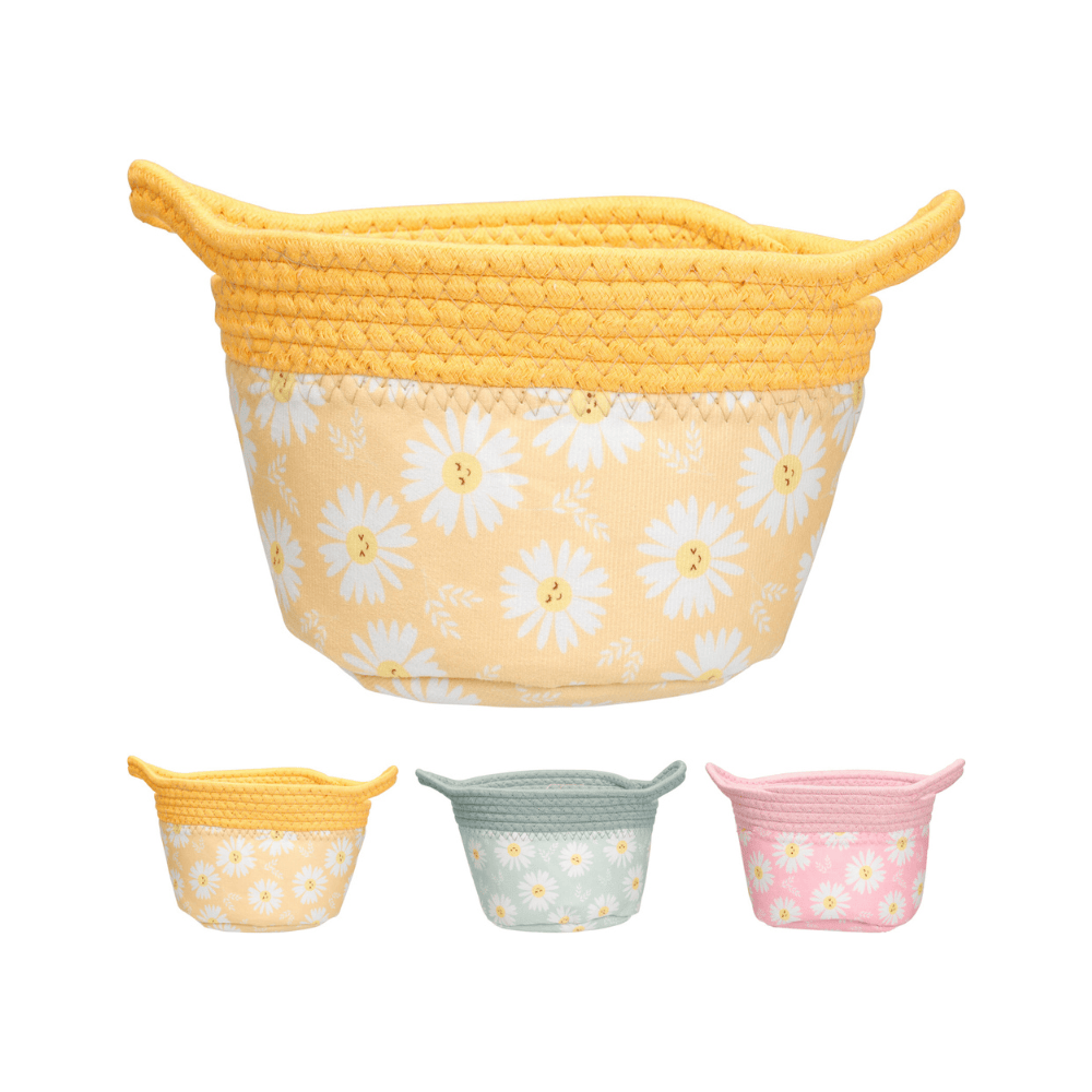 Alpha 55 Set de 2 paniers rangement motif floral