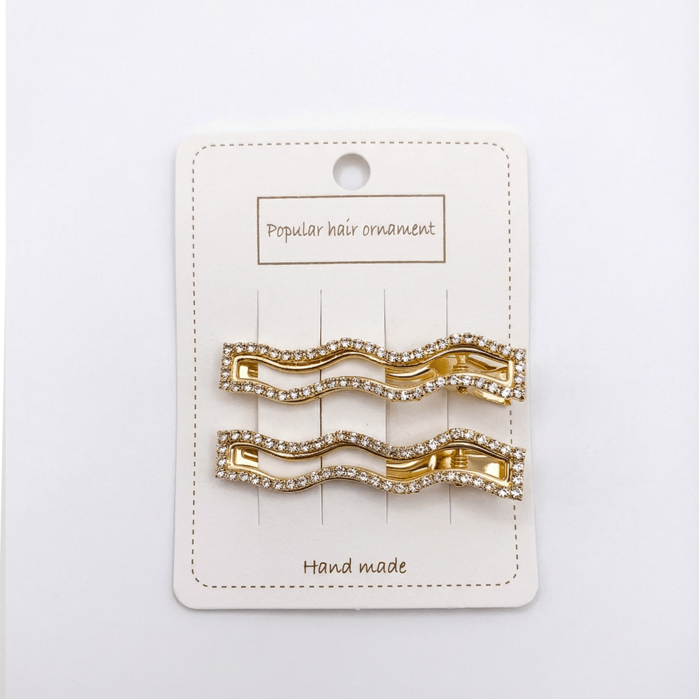 Alpha 55 Set de 2 pinces plates strass – Accessoires cheveux chic