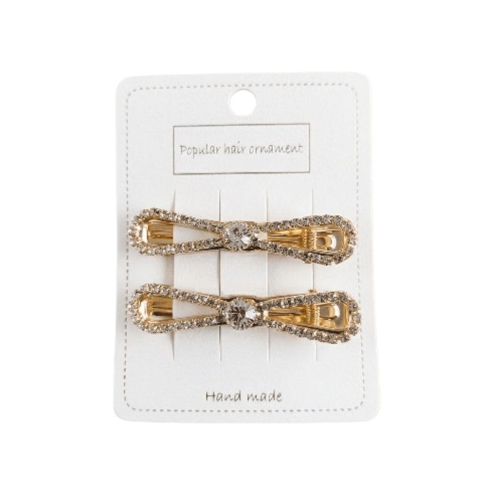 Alpha 55 Set de 2 pinces plates strass – Accessoires cheveux chic