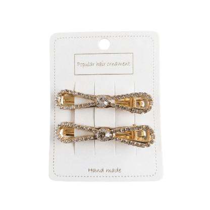 Alpha 55 Set de 2 pinces plates strass – Accessoires cheveux chic