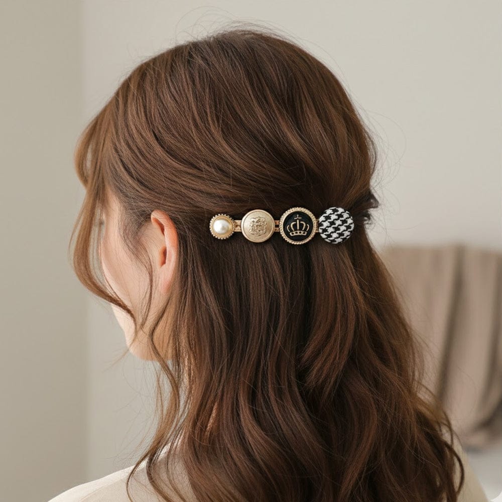 Alpha 55 Set de 2 pinces plates style Chanel – Élégantes