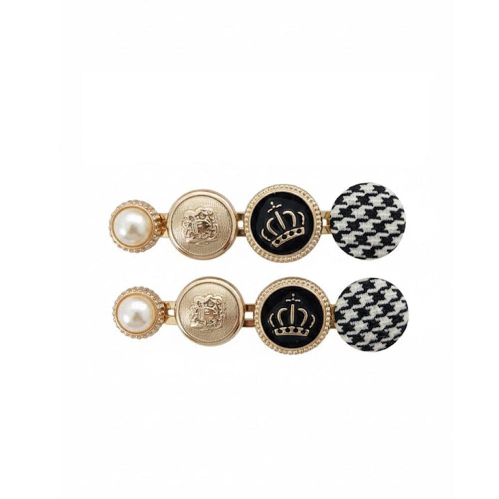 Alpha 55 Set de 2 pinces plates style Chanel – Élégantes