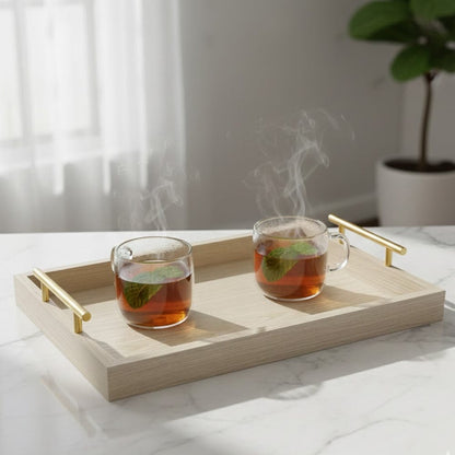 Alpha 55 Set de 2 Plateaux en Bois – Naturel & Élégant