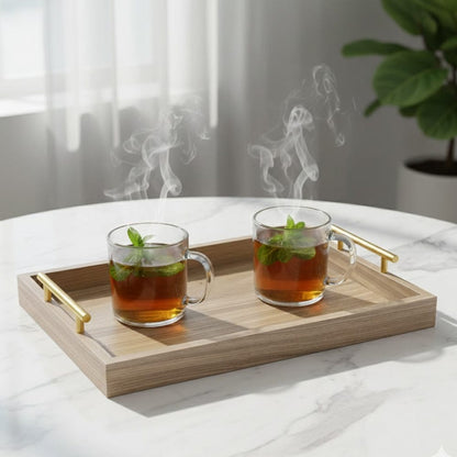 Alpha 55 Set de 2 Plateaux en Bois – Naturel & Élégant