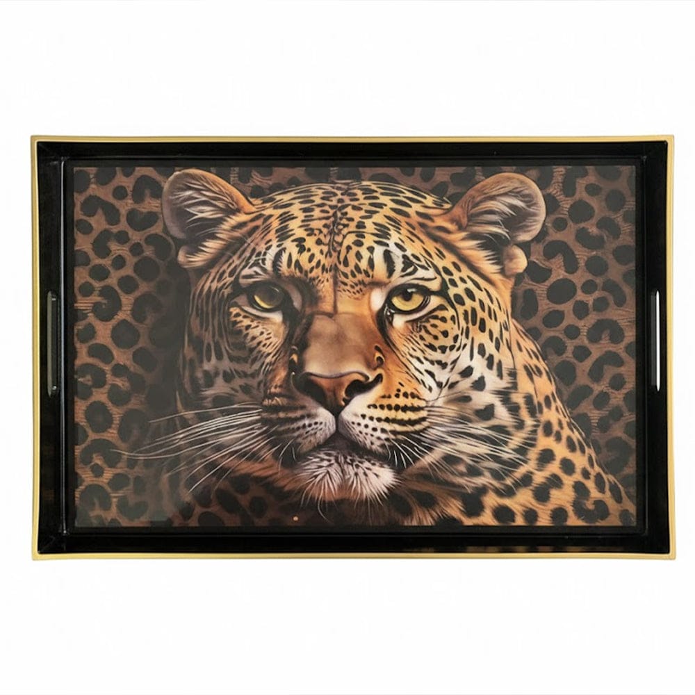 Alpha 55 Set de 2 Plateaux Imprimé Léopard – Style Sauvage