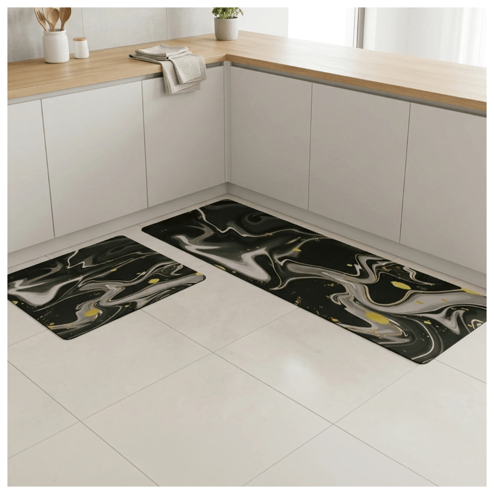 Alpha 55 Set de 2 tapis cuisine imperméables pratiques