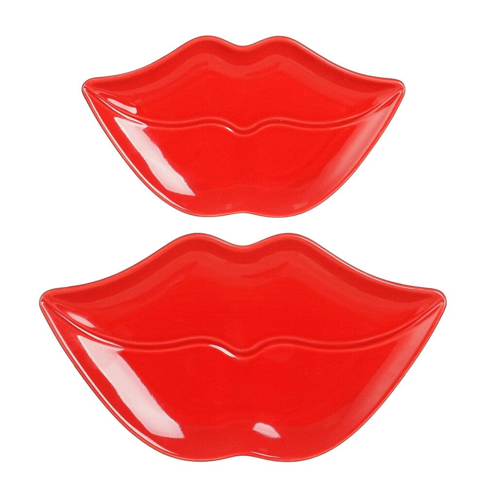 Alpha 55 Set de 2 Vide-Poches Lèvres Rouge – Déco Chic & Fun