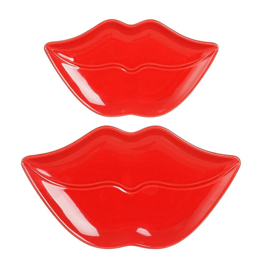 Alpha 55 Set de 2 Vide-Poches Lèvres Rouge – Déco Chic & Fun