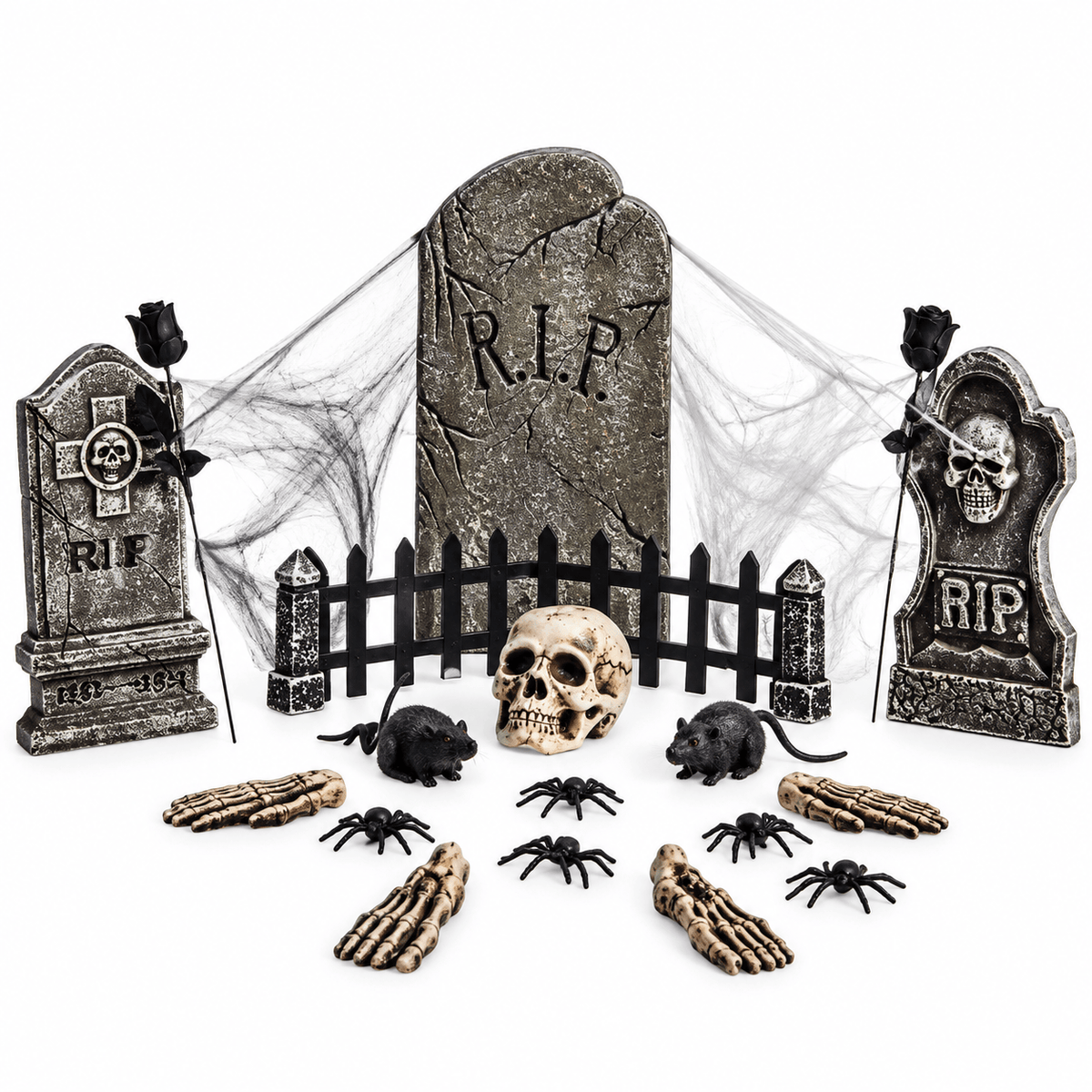 Alpha 55 Set de 24 Os & Pierres Tombales – Halloween