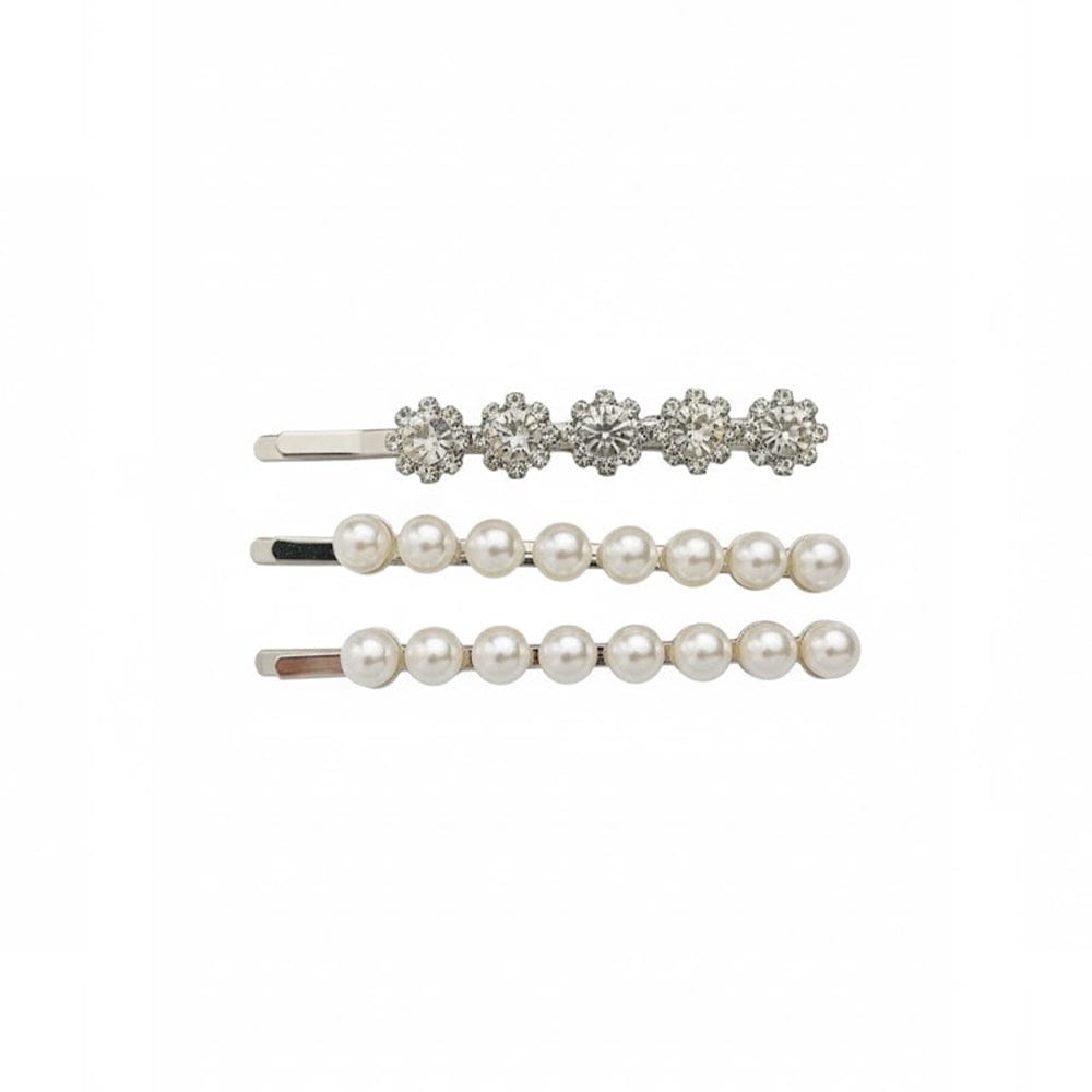 Alpha 55 Set de 3 barrettes perles fines – Élégance discrète
